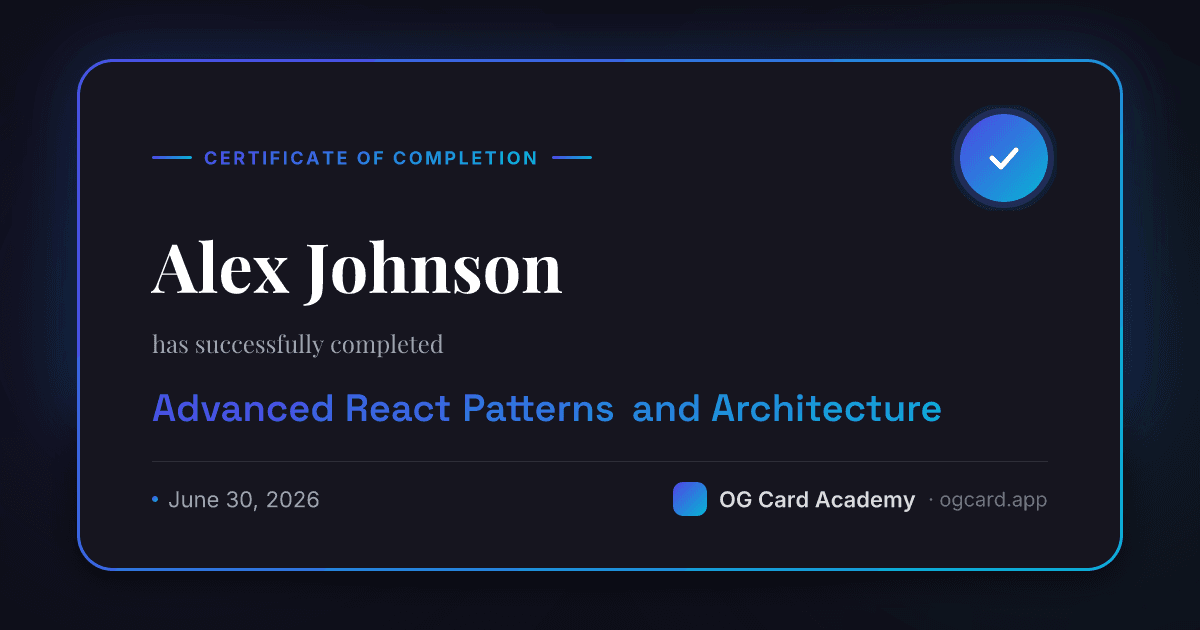 Certificate template