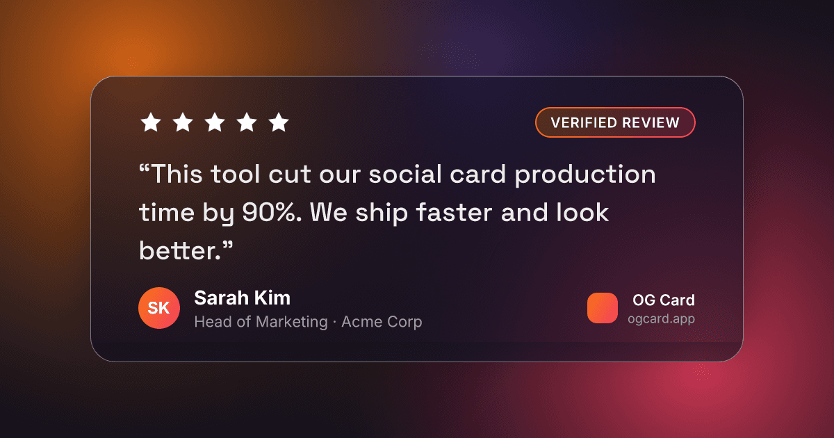 Testimonial template