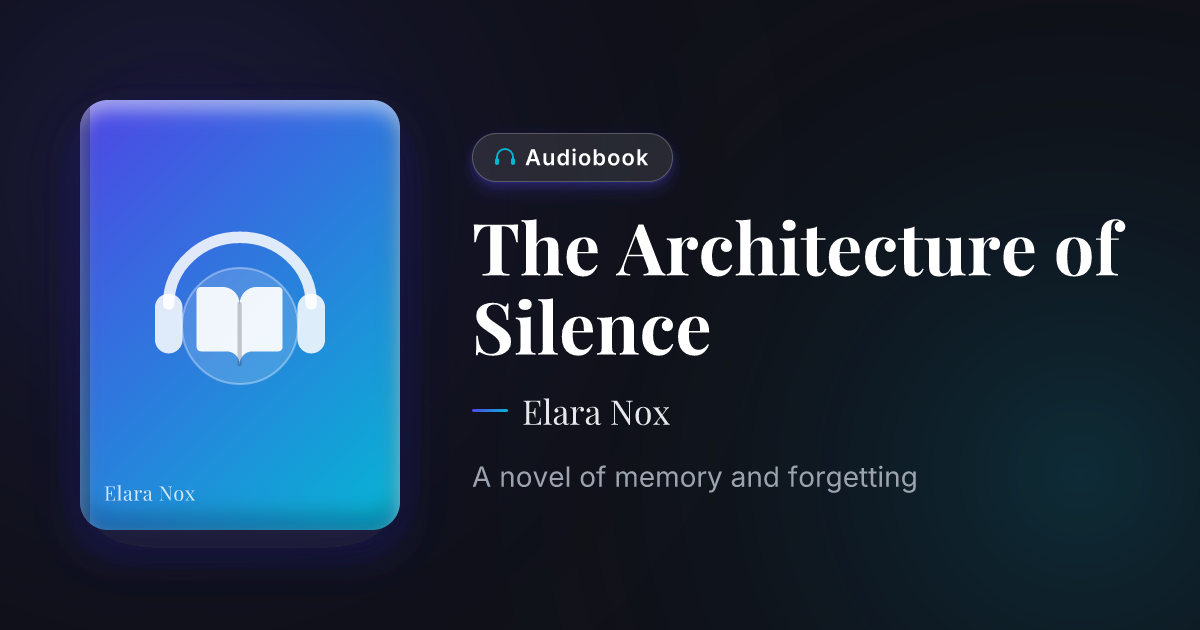 Book / Audiobook template preview