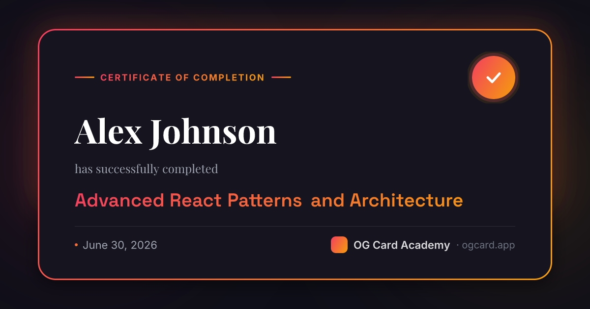 Certificate template preview