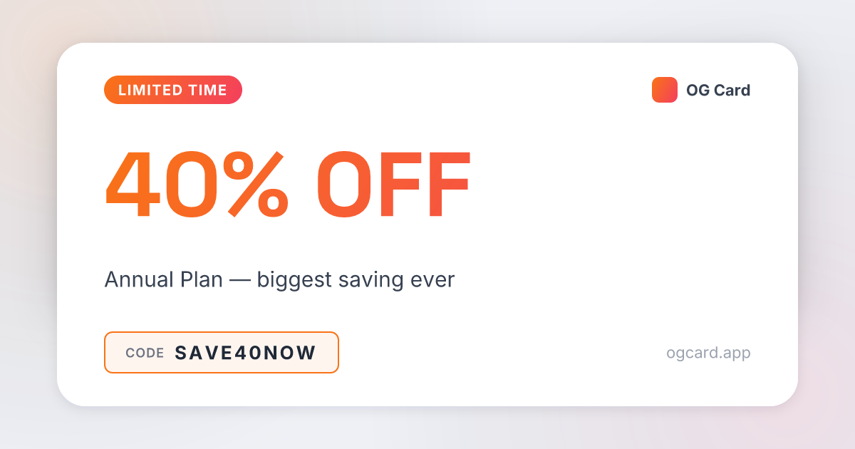Coupon / Code template preview