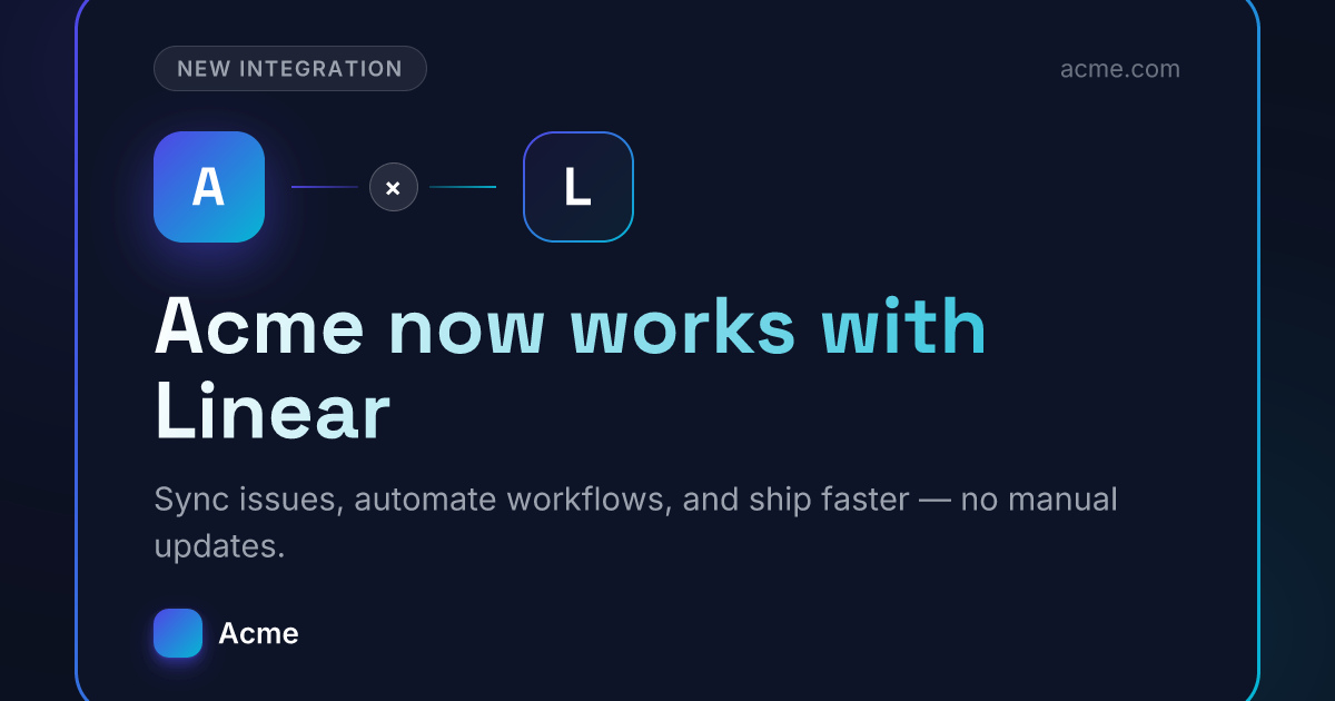 Integration template preview