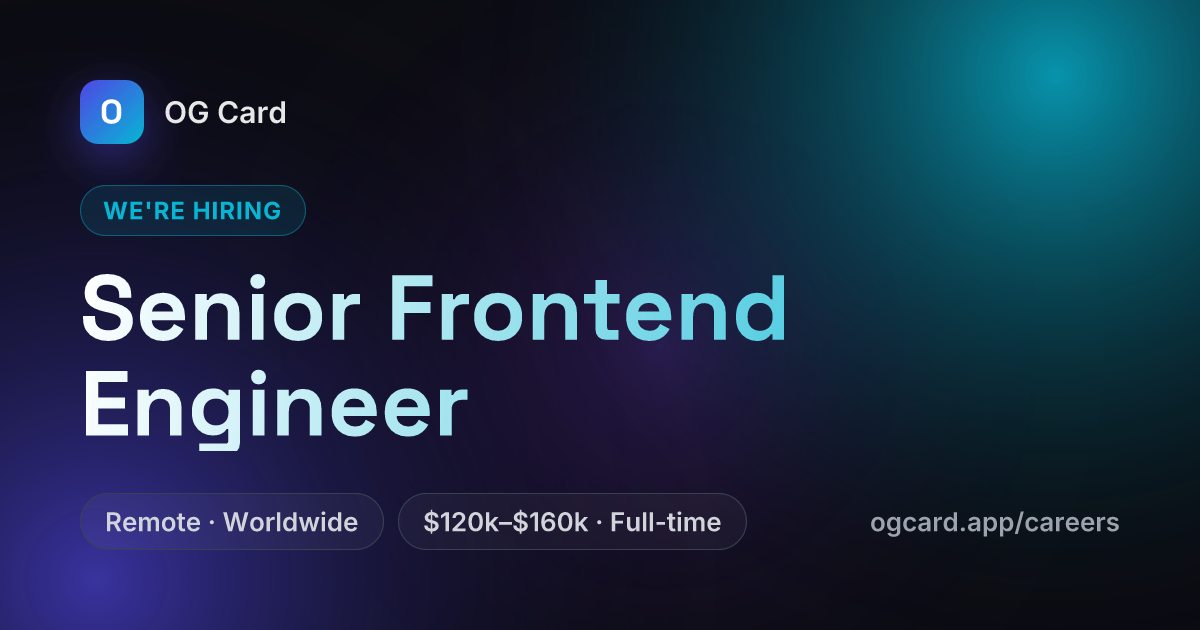 We're Hiring template preview