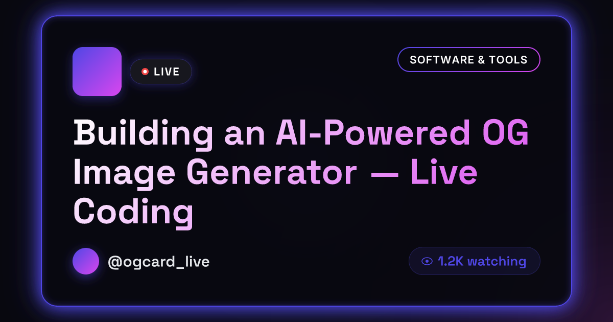 Live Stream template preview