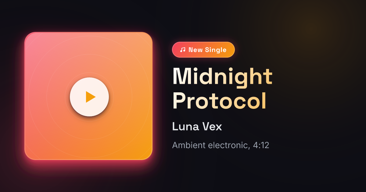 Music Release template preview