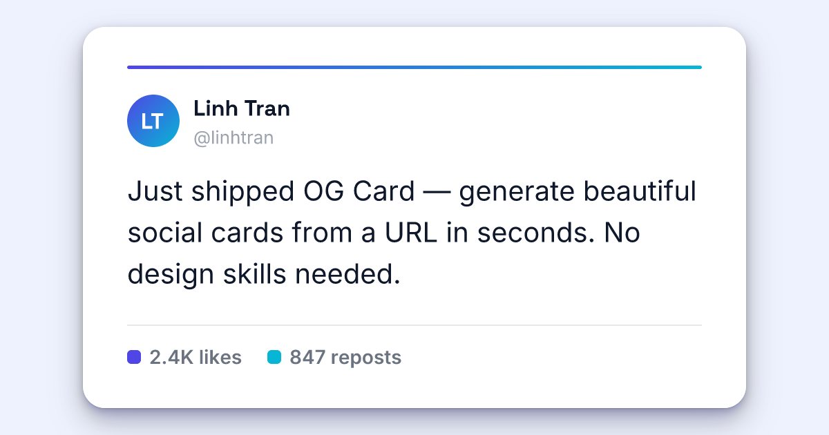 Post / Tweet template preview