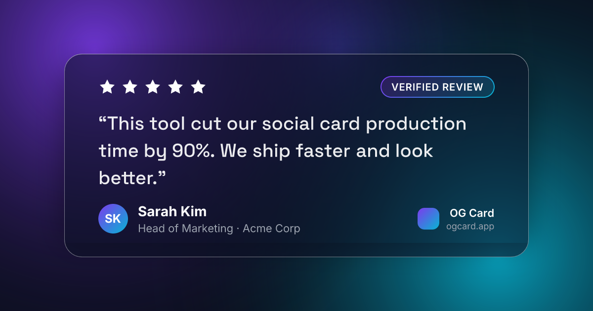 Testimonial template preview